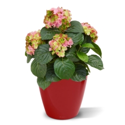 Pianta artificiale di ortensia deluxe 45 cm - rosa
