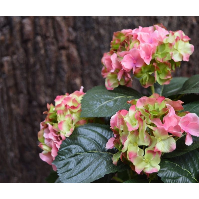 Pianta artificiale di ortensia deluxe 45 cm - rosa
