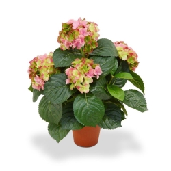 Pianta artificiale di ortensia deluxe 45 cm - rosa