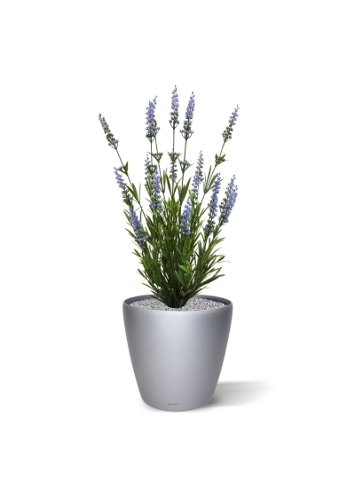 Pianta artificiale di lavanda 50cm in vaso - blu - resistente ai raggi UV
