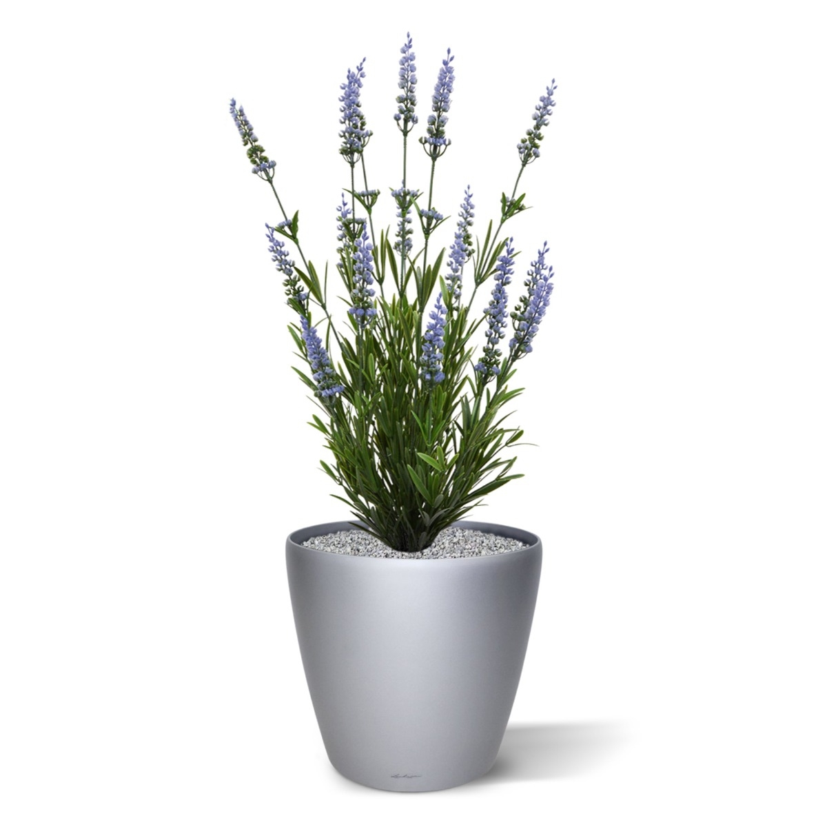 Pianta artificiale di lavanda 50cm in vaso - blu - resistente ai raggi UV