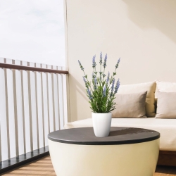 Pianta artificiale di lavanda 50cm in vaso - blu - resistente ai raggi UV