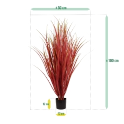 Canneto artificiale Deluxe 95 cm UV Borgogna