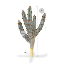 Bouquet artificiale di cactus Tetragonus 35 cm marrone