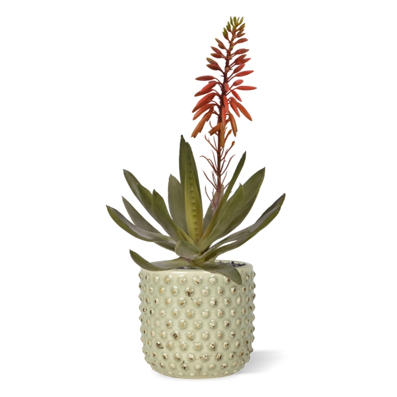 Pianta artificiale di Aloe Vera 30cm rosso