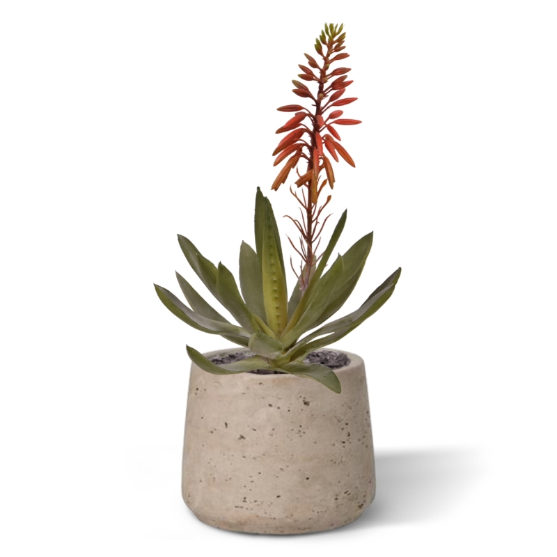 Pianta artificiale di Aloe Vera 30cm rosso