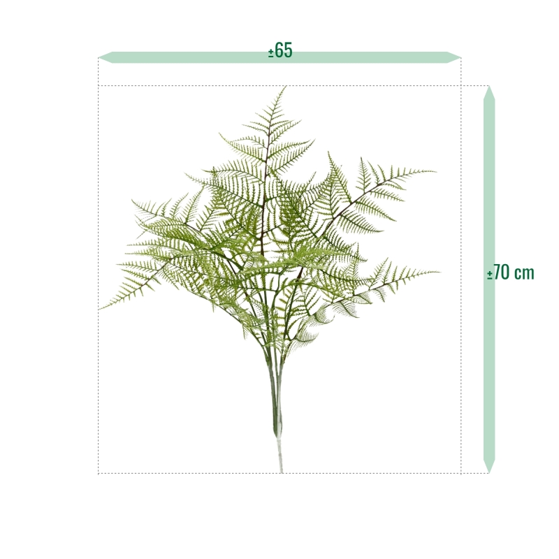 Felce di Bosco Artificiale 70cm Verde