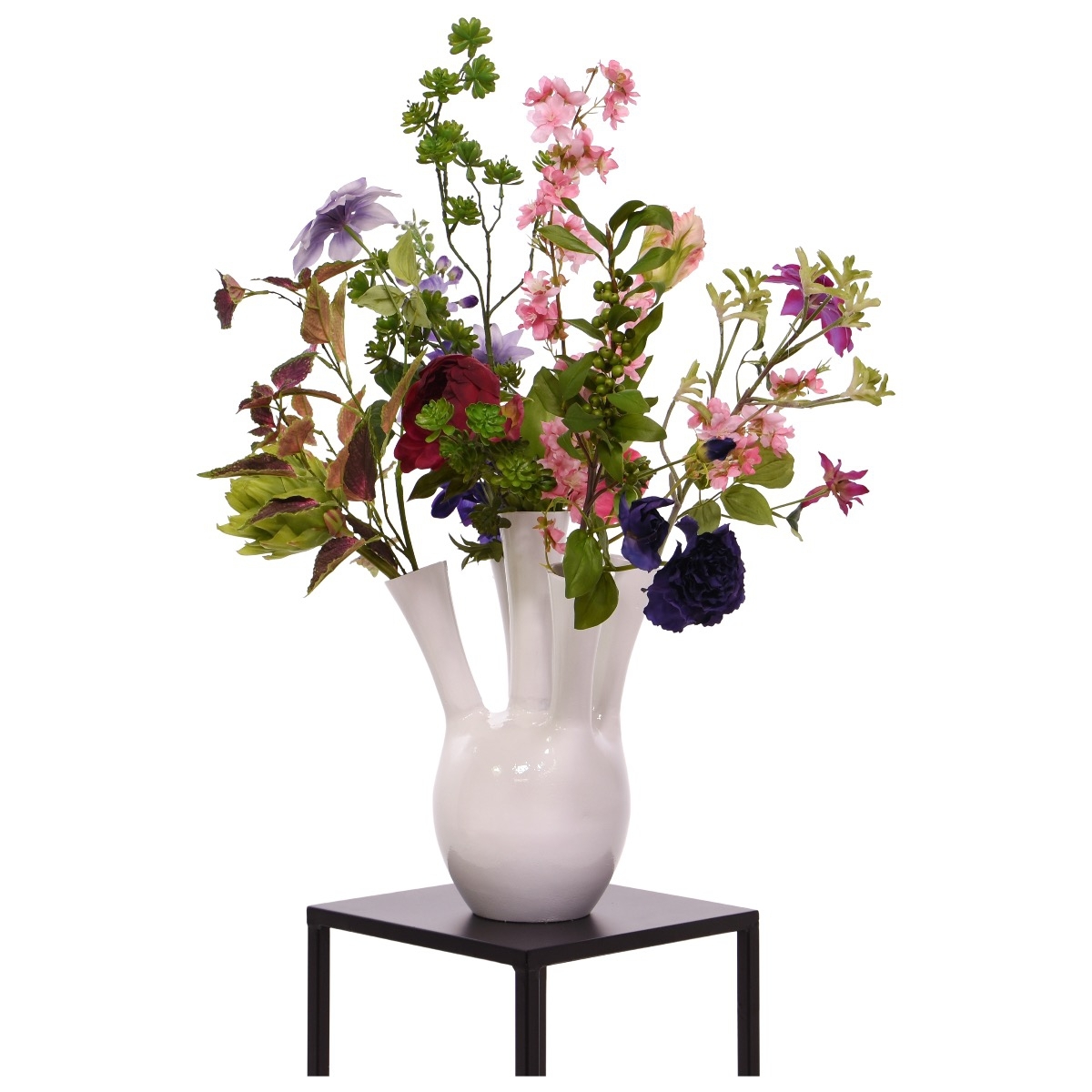 Bouquet d'arte Aurora Nice - Rosa/Viola - Con Vaso