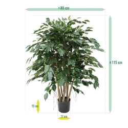 Ficus Exotica XL pianta artificiale 110 cm