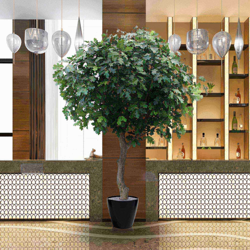 Albero di quercia artificiale gigante Deluxe 300 cm