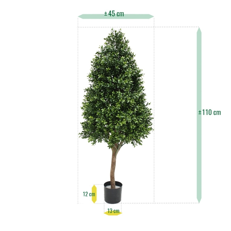 Pianta artificiale a torre di Buxus 110 cm - resistente ai raggi UV