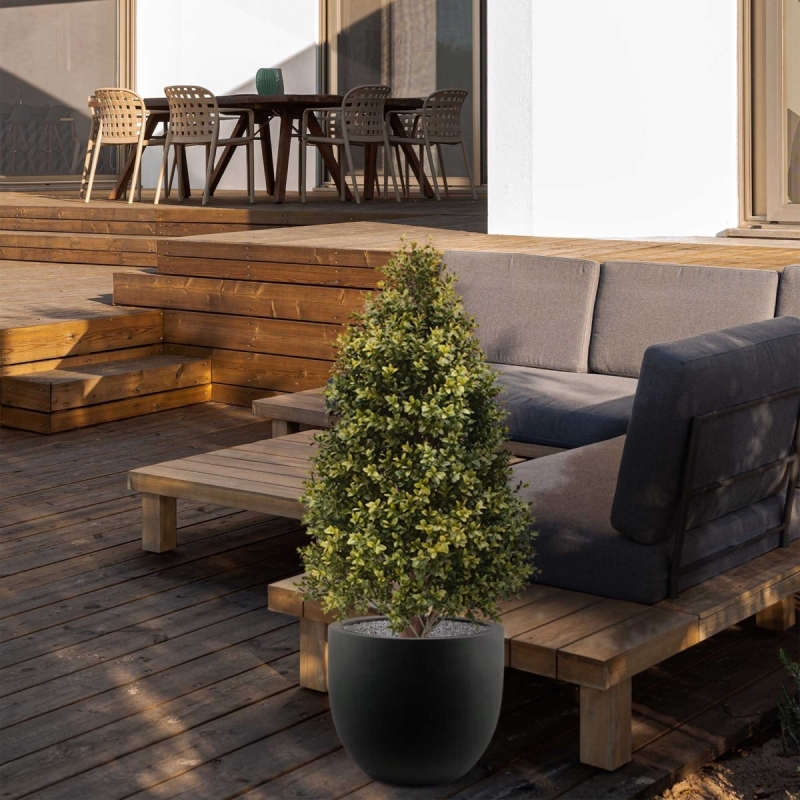 Pianta artificiale a torre di Buxus 110 cm - resistente ai raggi UV