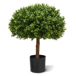 Pianta artificiale di bosso a mezza sfera 60 cm - resistente ai raggi UV