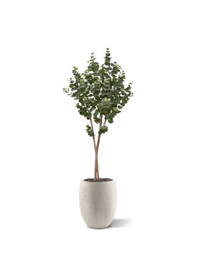 Albero artificiale di eucalipto su tronco 170 cm