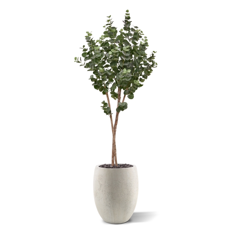 Albero artificiale di eucalipto su tronco 170 cm