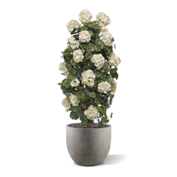 Geranio artificiale a colonna 120cm UV Crema