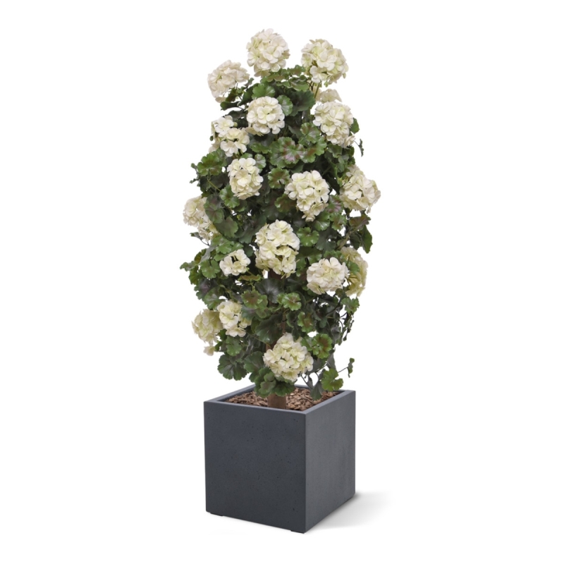 Geranio artificiale a colonna 120cm UV Crema