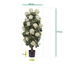 Geranio artificiale a colonna 120cm UV Crema
