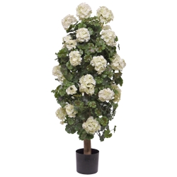 Geranio artificiale a colonna 120cm UV Crema