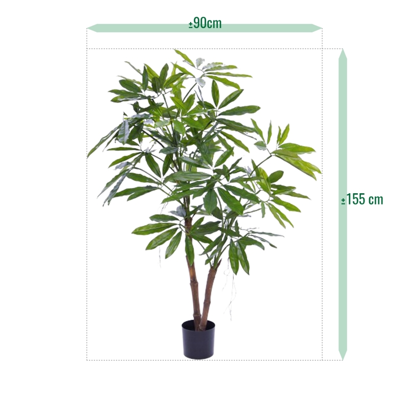 Philodendron Fun Bun Pianta Artificiale 155cm