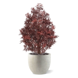 Pianta artificiale Ming Aralia UV 90cm Borgogna