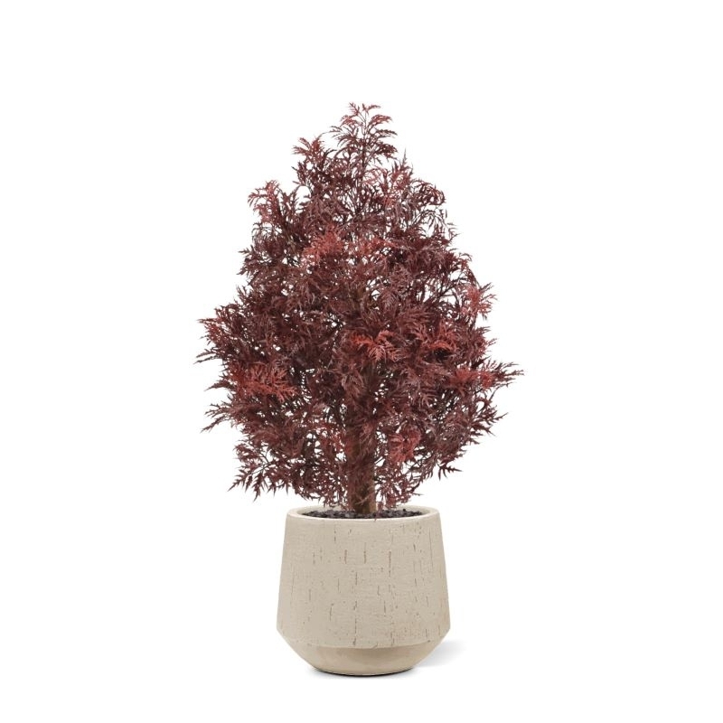 Pianta artificiale Ming Aralia UV 90cm Borgogna