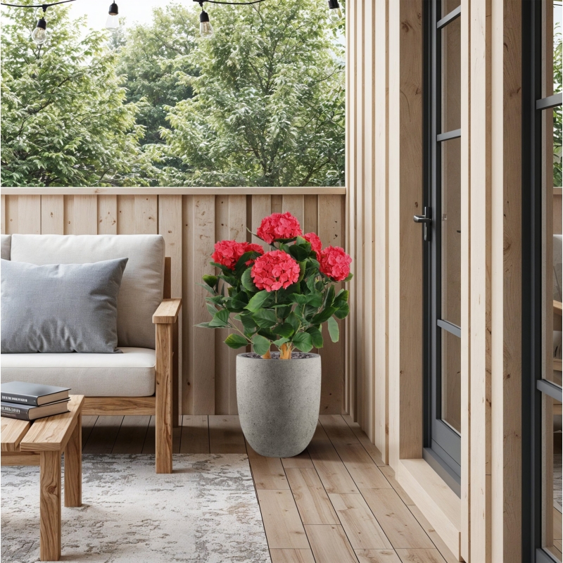 Ortensia Artificiale UV Deluxe 65cm Cerise
