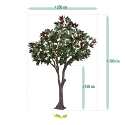 Albero artificiale Magnolia XL 300 cm su base