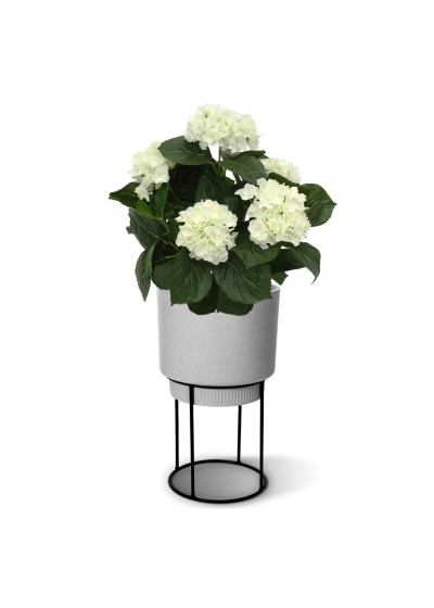 Pianta artificiale di ortensia deluxe 45 cm - crema