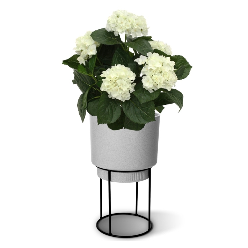 Pianta artificiale di ortensia deluxe 45 cm - crema