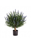 Artificiale Lavanda Sfera UV Blu 60cm in vaso
