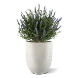 Artificiale Lavanda Sfera UV Blu 60cm in vaso