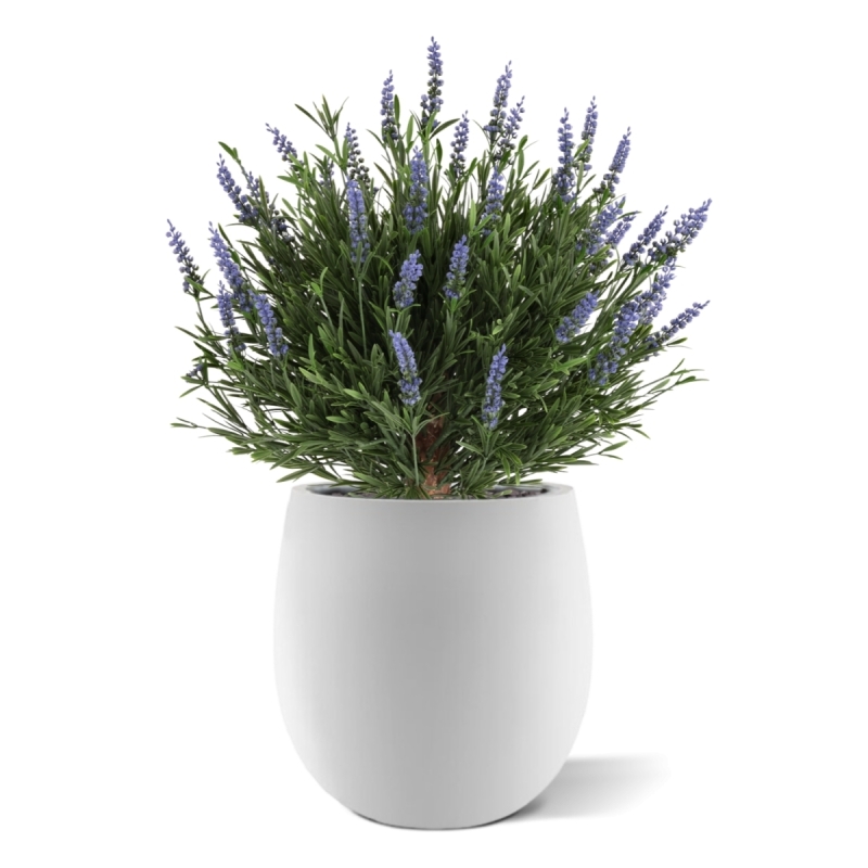 Artificiale Lavanda Sfera UV Blu 60cm in vaso