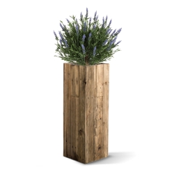 Artificiale Lavanda Sfera UV Blu 60cm in vaso