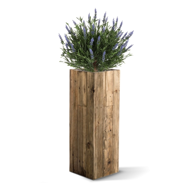 Artificiale Lavanda Sfera UV Blu 60cm in vaso