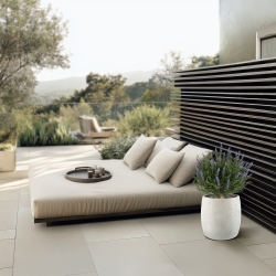 Artificiale Lavanda Sfera UV Blu 60cm in vaso