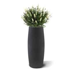 Artificiale Lavanda Sfera UV Bianco 60cm in vaso