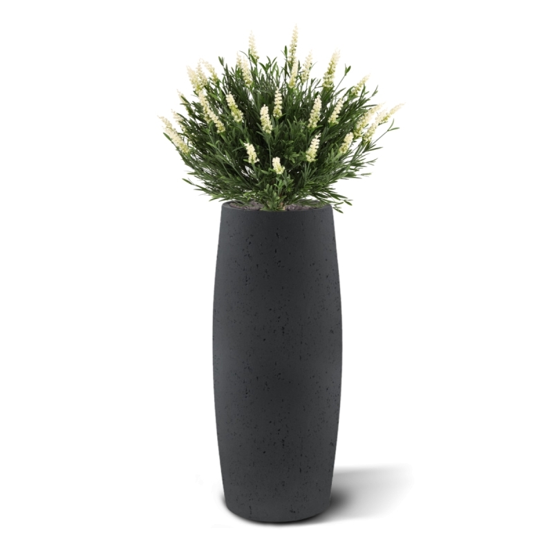 Artificiale Lavanda Sfera UV Bianco 60cm in vaso
