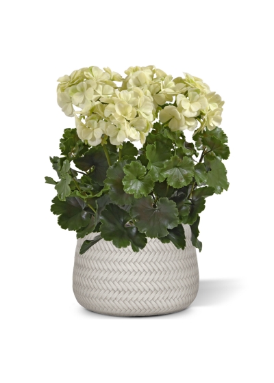 Geranio artificiale PL XL 40cm - crema - resistente ai raggi UV