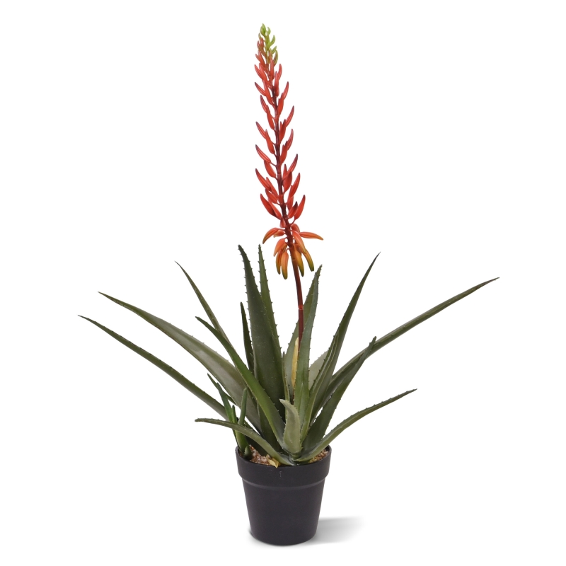 Pianta artificiale di Aloe Vera 75cm rossa