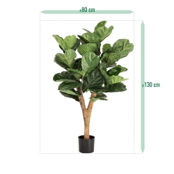 Artificiale Lyrata Deluxe Y Albero 130cm in vaso