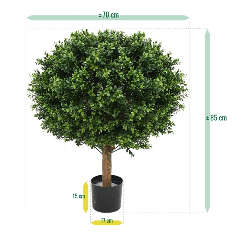 Bulbo artificiale di Buxus deluxe 70 cm - resistente ai raggi UV