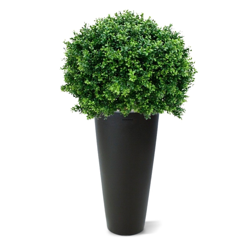 Pianta artificiale di bosso bulbosa deluxe da 80 cm - resistente ai raggi UV