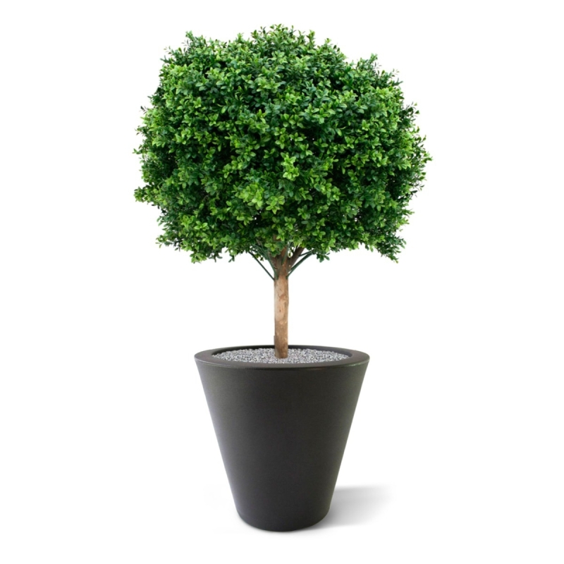 Pianta artificiale di bosso bulbosa deluxe da 80 cm - resistente ai raggi UV