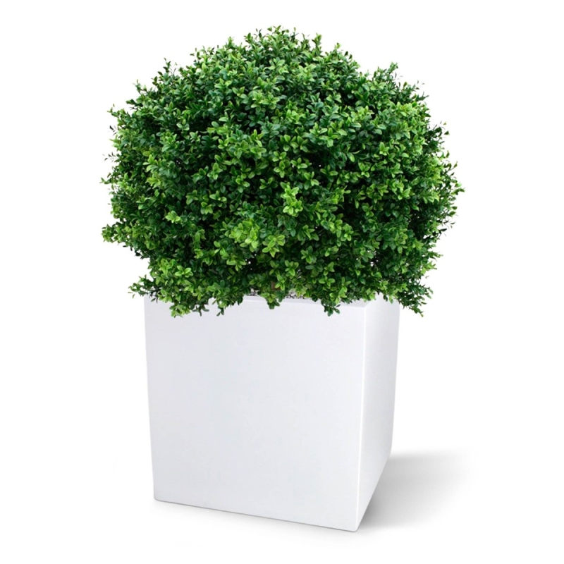 Pianta artificiale di bosso bulbosa deluxe da 80 cm - resistente ai raggi UV