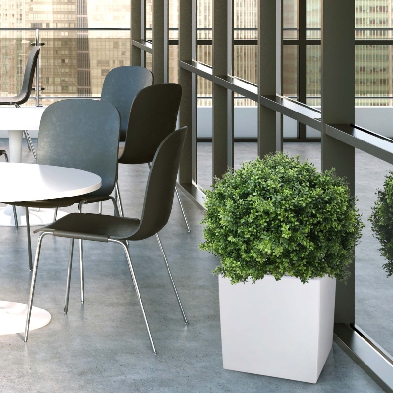 Pianta artificiale di bosso bulbosa deluxe da 80 cm - resistente ai raggi UV
