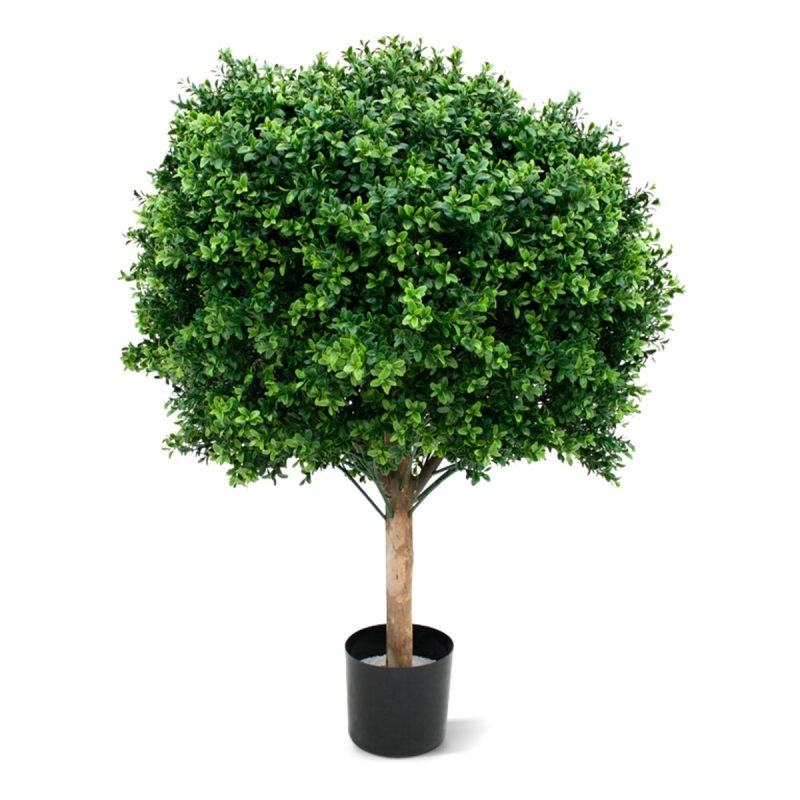 Pianta artificiale di bosso bulbosa deluxe da 80 cm - resistente ai raggi UV