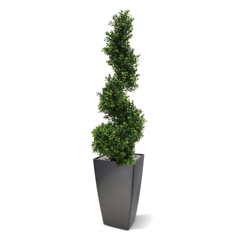 Albero artificiale di bosso a spirale deluxe 100 cm - resistente ai raggi UV