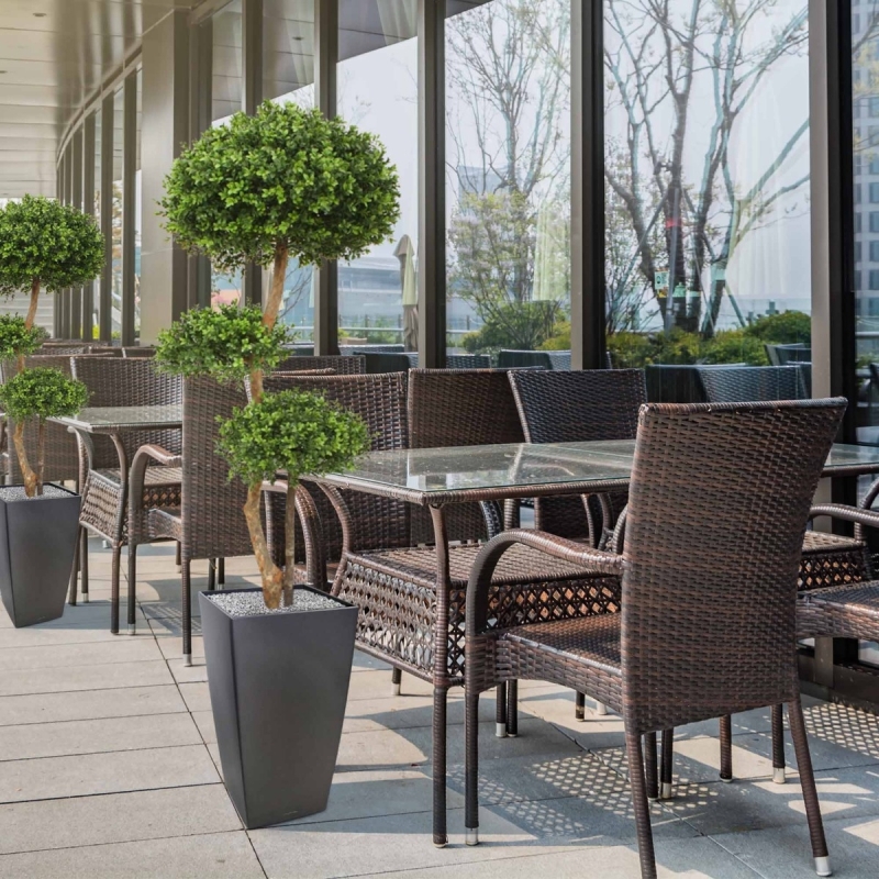 Bosso bulbo deluxe x3 pianta artificiale 140cm - resistente ai raggi UV