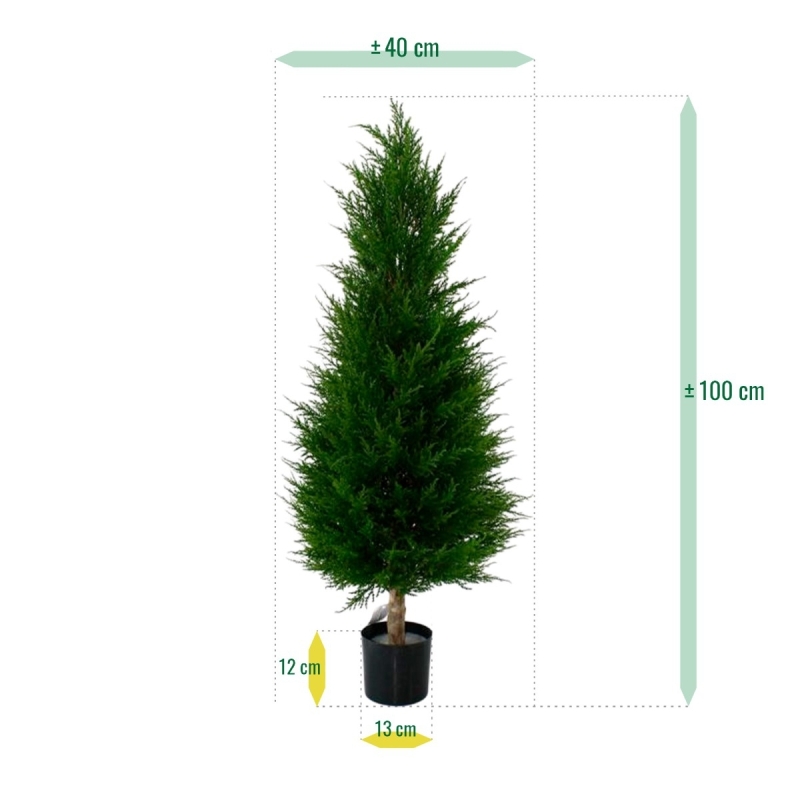 Pianta artificiale di conifera deluxe 100 cm - resistente ai raggi UV